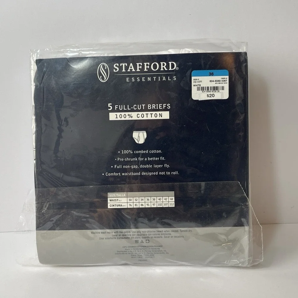 Stafford Men's Underwear/Boxers Lot of 15 sz L 36-38 11 Briefs + 4 Woven Boxers